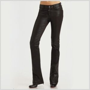 Moda Intl Leather bootcut pants Size 4 Tall
